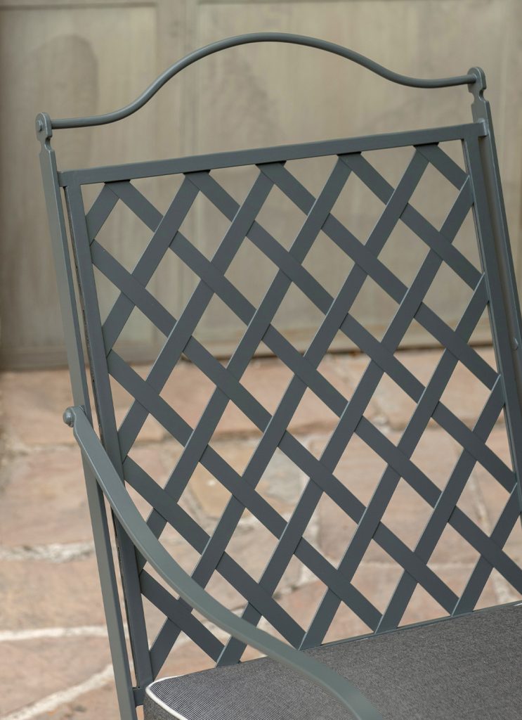 Hervé Baume wrought-iron garden armchair, HB2 Treillage Collection.