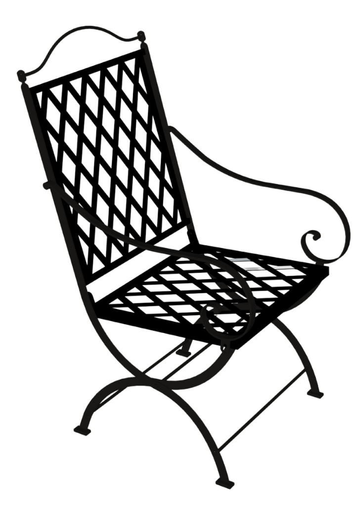Detail of the Hervé Baume wrought-iron design, HB2 Treillage Collection.