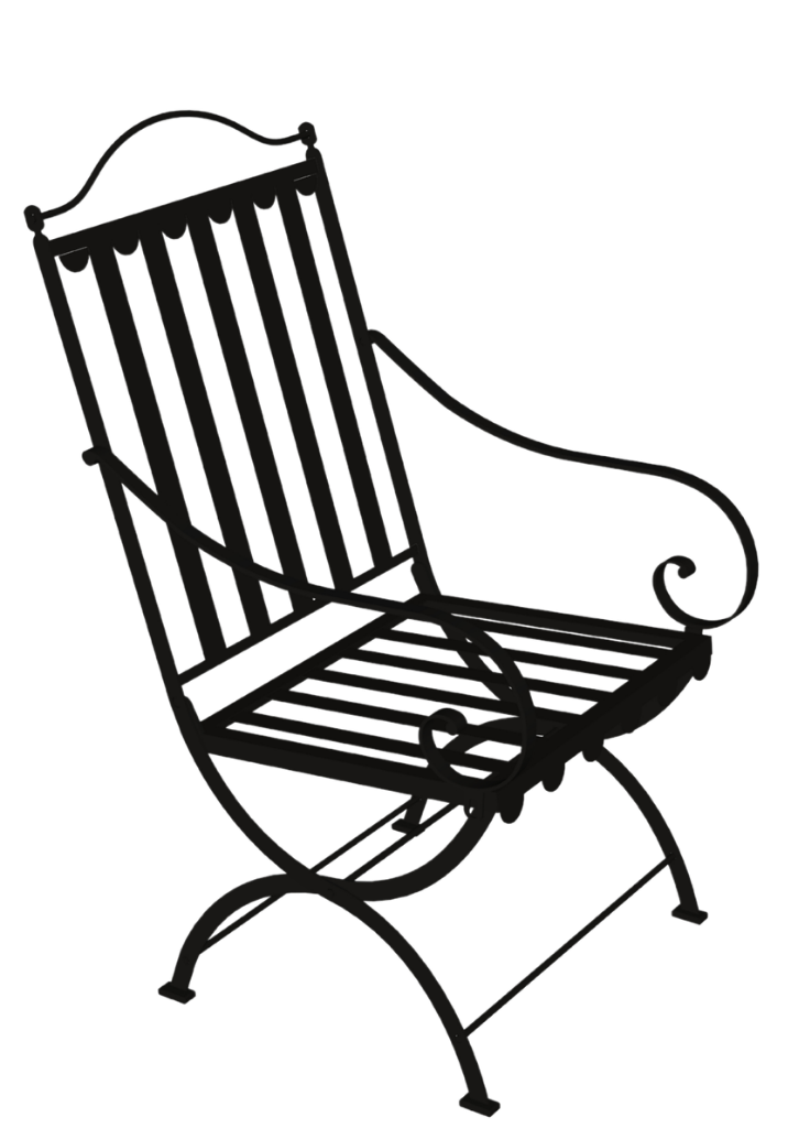 Detail of the Hervé Baume wrought-iron design, HB4 Impératrice Collection.