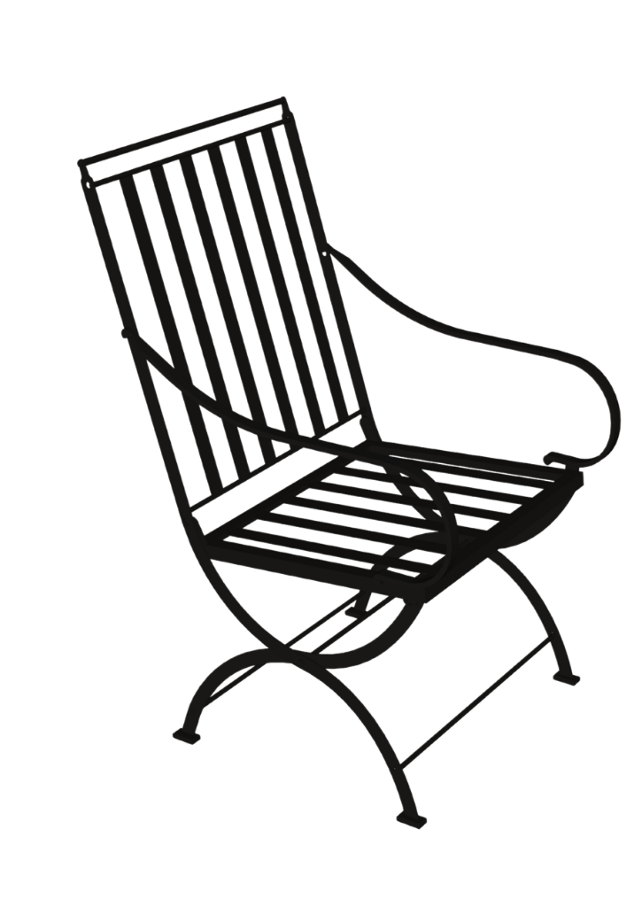 Detail of the Hervé Baume wrought-iron design, HB5 Antique Collection.