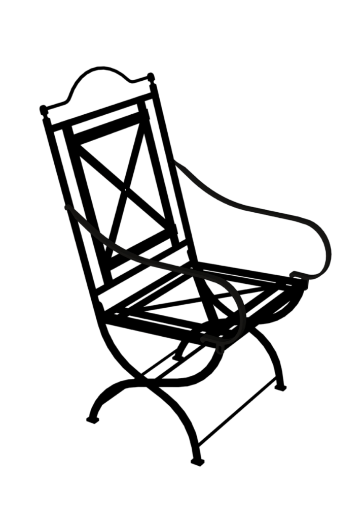 Detail of the Hervé Baume wrought-iron design, HB6 Antique Collection.