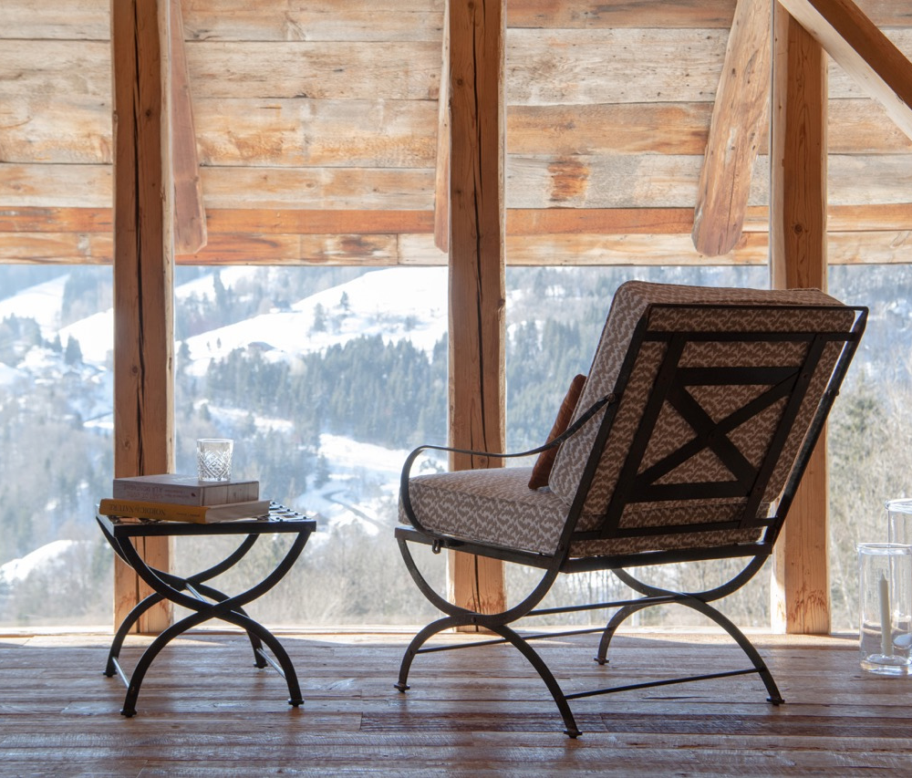 Hervé Baume wrought-iron armchair, HB6 Antique Collection, Ferme du Passieu.