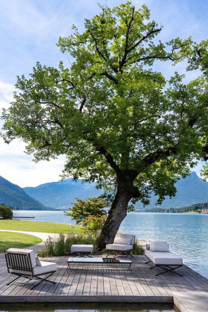 Hervé Baume HB12-500 Collection wrought-iron outdoor furniture, Lake Annecy.