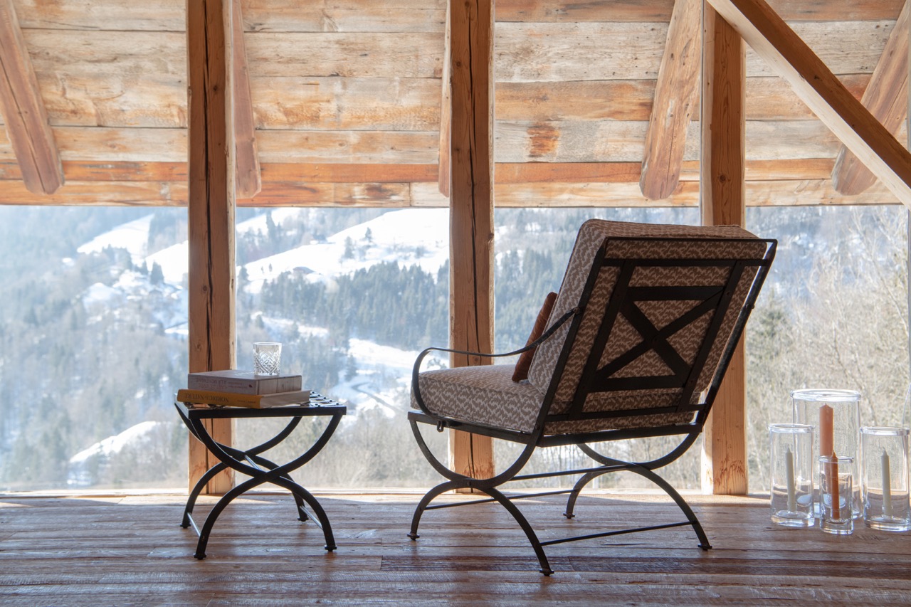 Hervé Baume wrought-iron armchair, HB6 Antique Collection, Ferme du Passieu.
