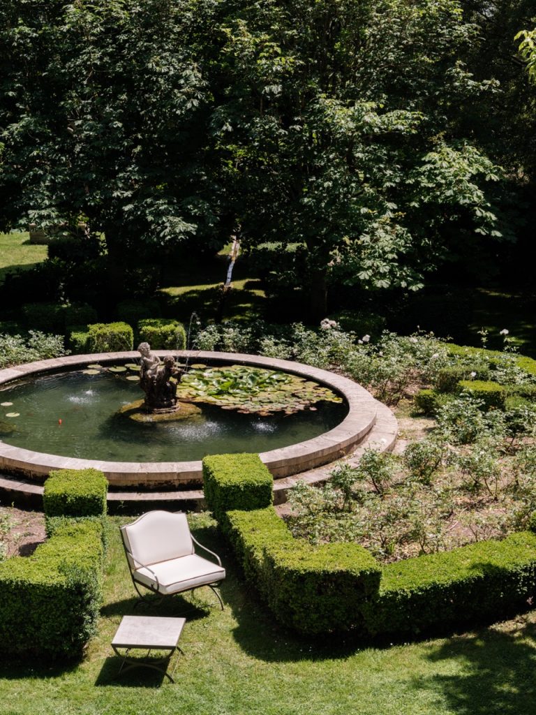 Hervé Baume wrought-iron garden furniture, Mas de Chabran.