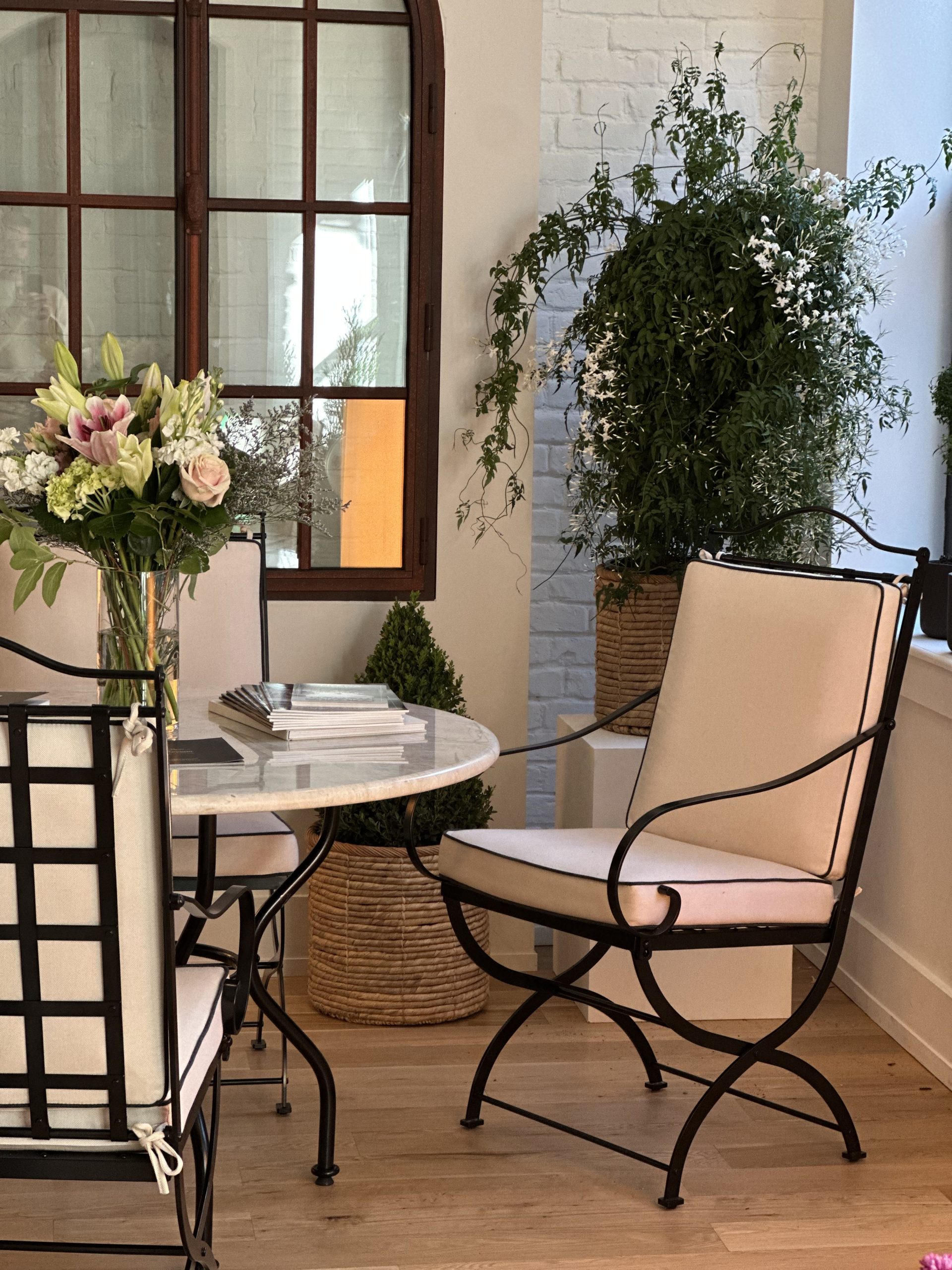 Hervé Baume HB1 Quadrillage Collection wrought-iron indoor furniture.