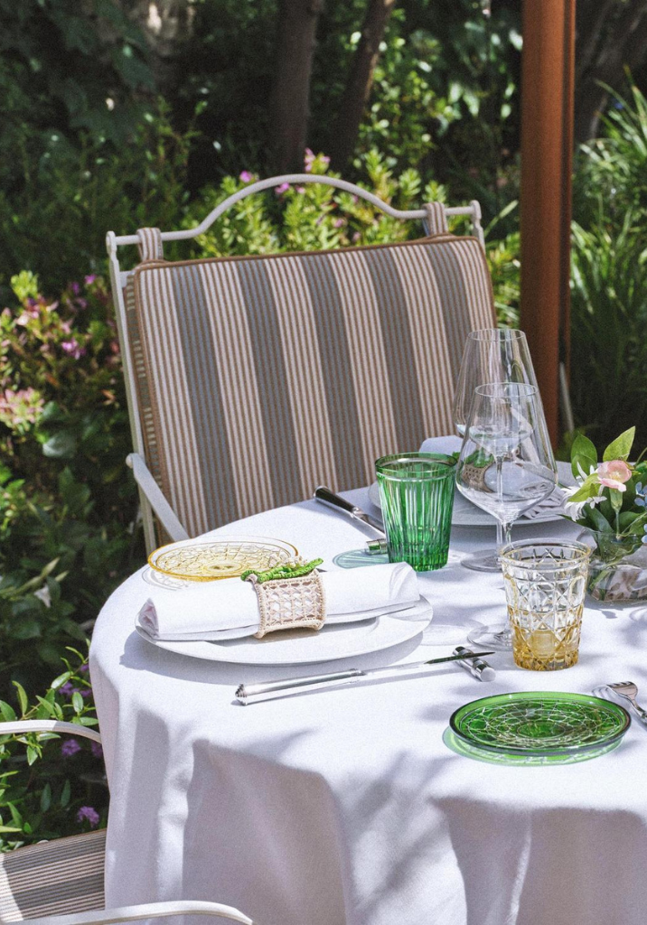 Hervé Baume HB4 Impératrice Collection wrought-iron garden chair, Café Dior Saint-Tropez.