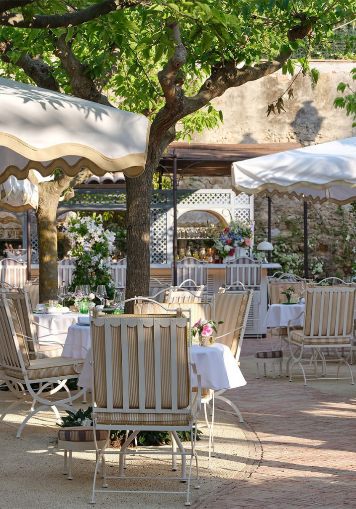 Hervé Baume wrought-iron terrace furniture, HB4 Impératrice Collection, Café Dior Saint-Tropez.