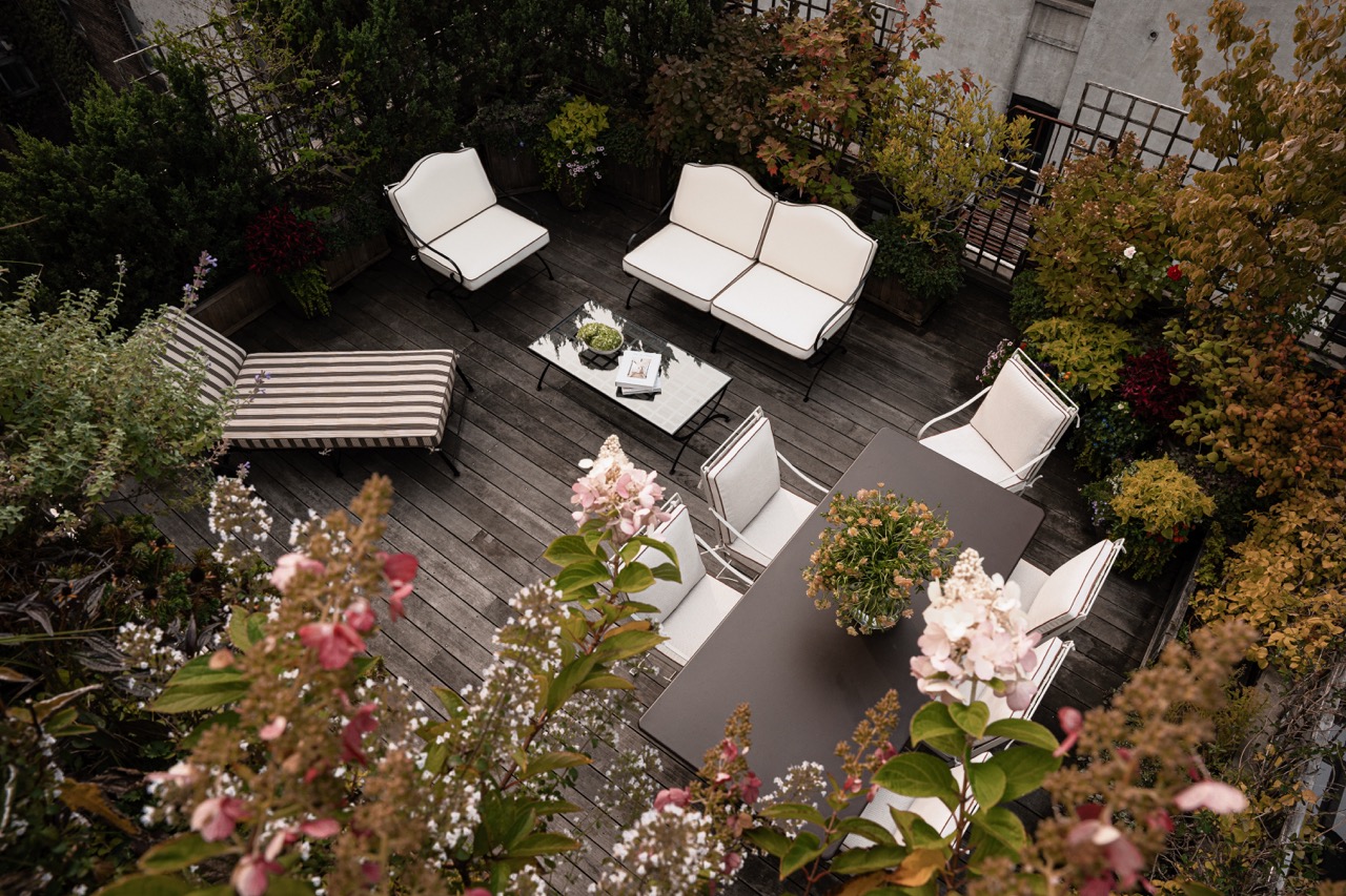 Hervé Baume wrought-iron terrace furniture, New York.
